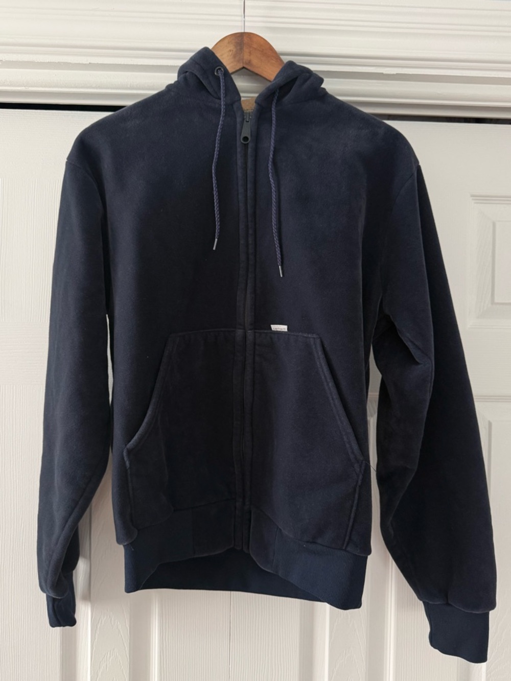 Carhartt Men's Navy Full-Zip Hooded Sweatshirt